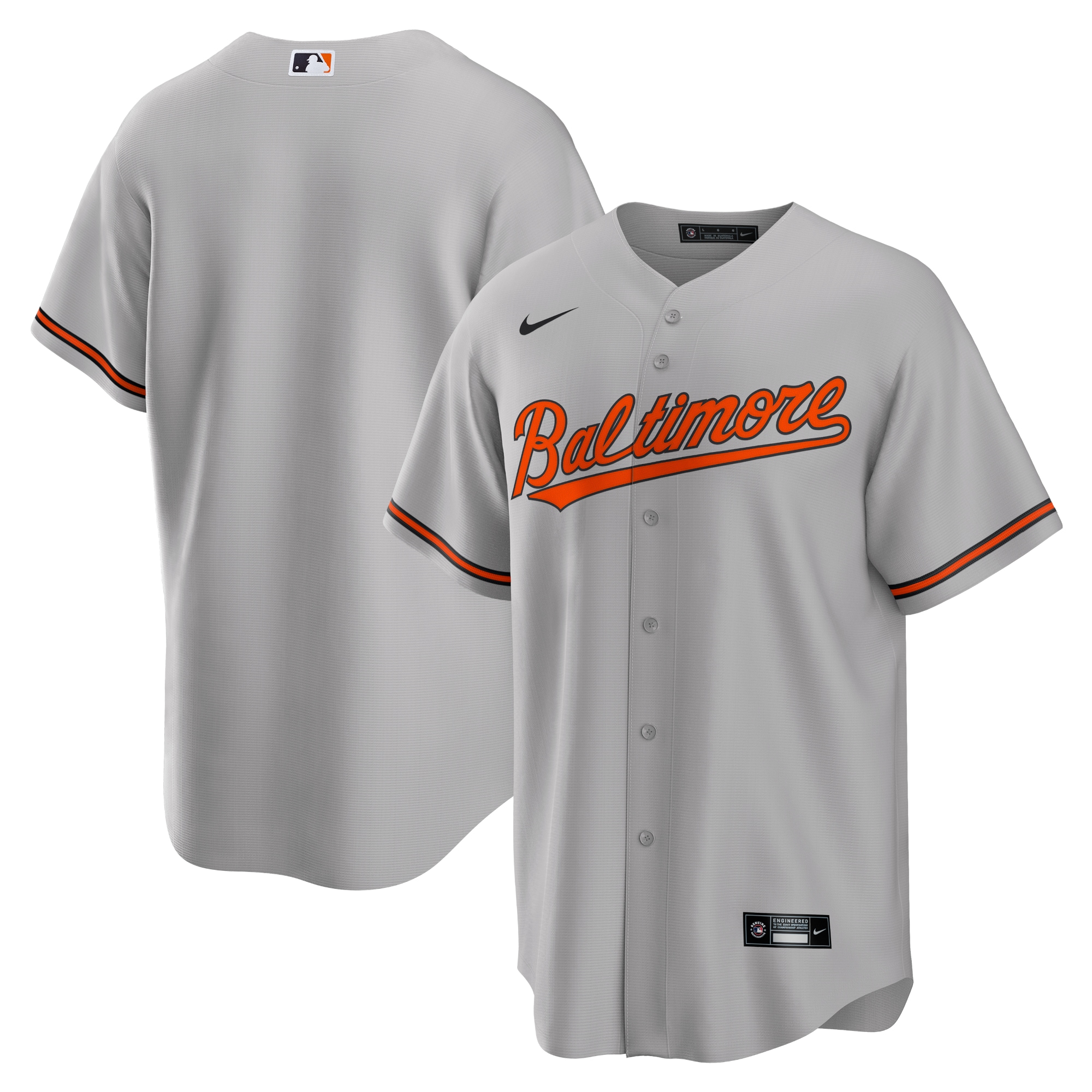 Baltimore Orioles Gray Road Team MLB Jersey Men's