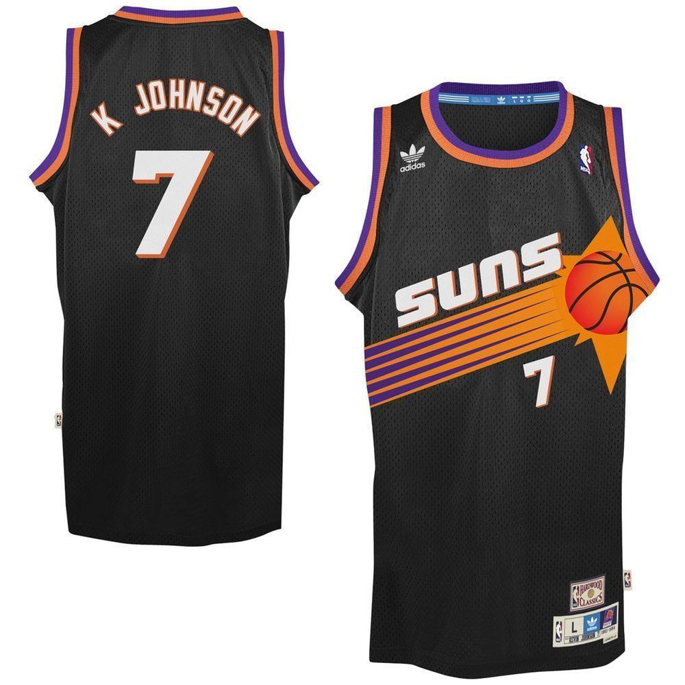 Kevin Johnson Phoenix Suns Black Hardwood Classics Swingman NBA Jersey Men's
