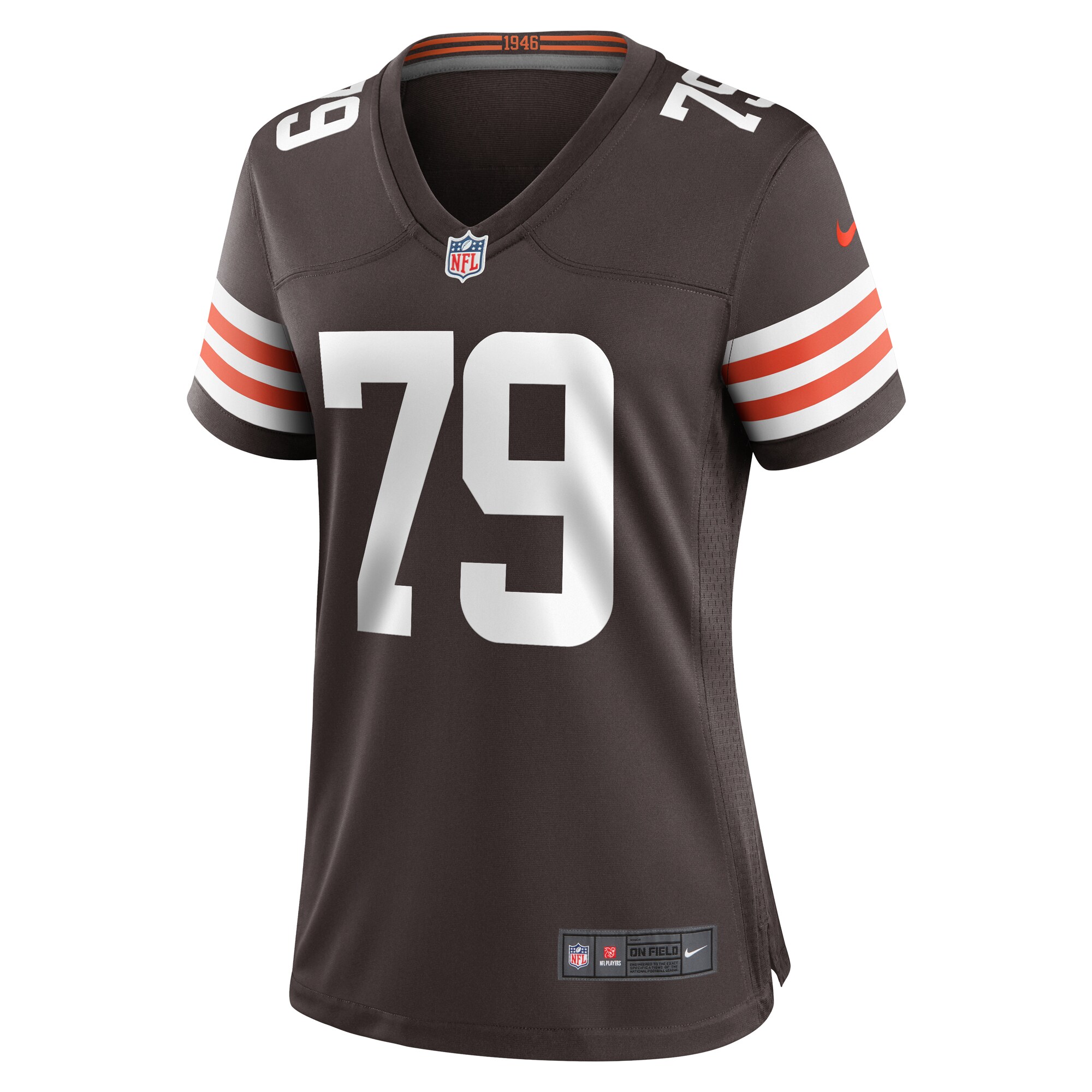 Cleveland Browns Dawand Jones Brown Team Game NFL Jersey Women's