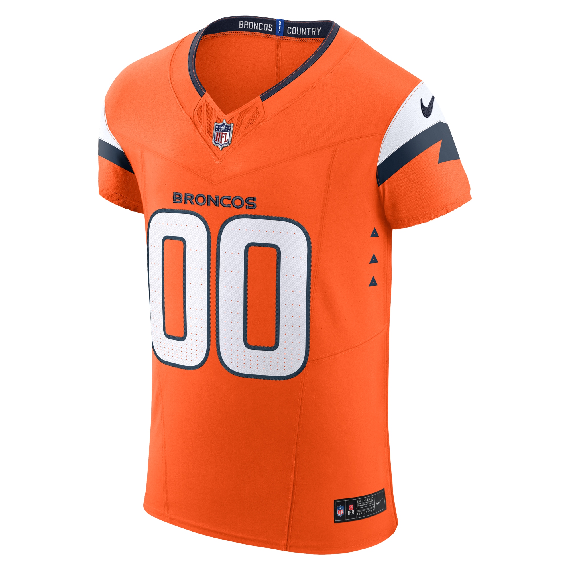 Denver Broncos Orange Team Vapor F.U.S.E. Elite Custom NFL Jersey Men's