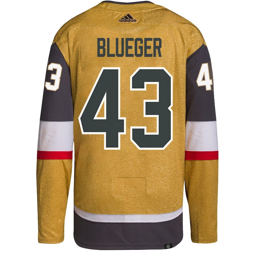 Teddy Blueger 53 Vegas Golden Knights Stanley Cup 2023 Champions Patch Home Breakaway Gold NHL Jersey Men's