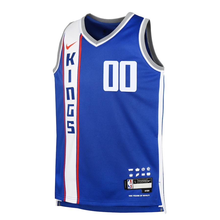 Sacramento Kings 2023/24 City Edition Swingman Custom Blue NBA Jersey Youth