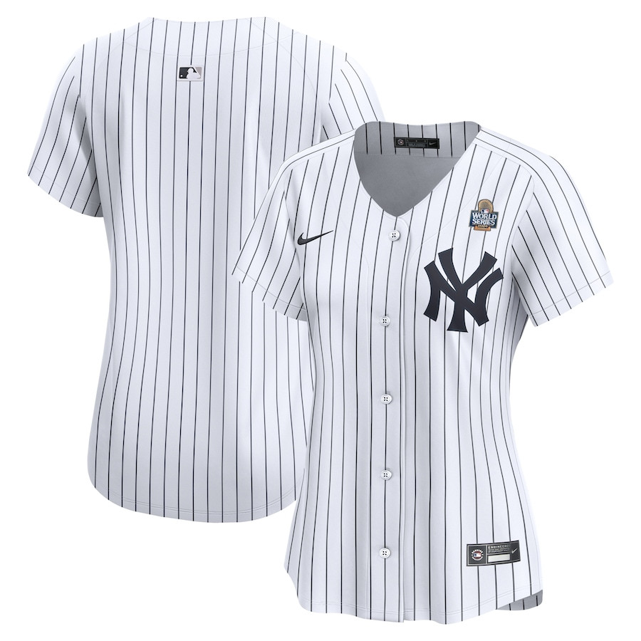 New York Yankees 2024 World Series Home Limited White MLB Jersey Women's