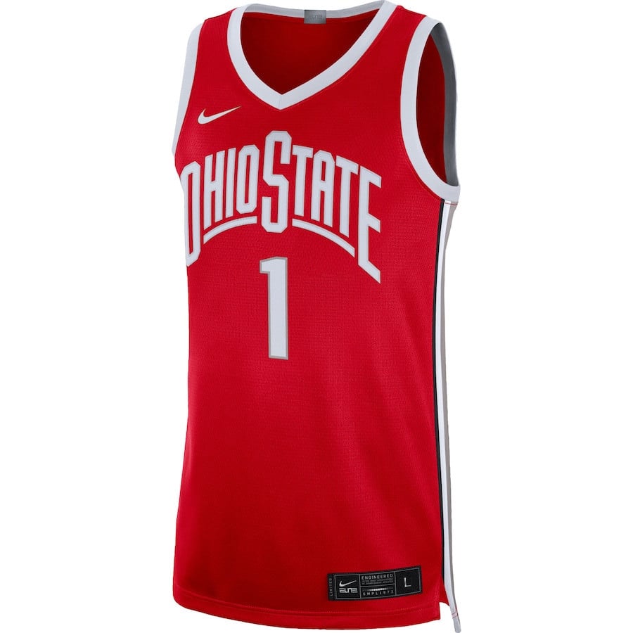 Ohio State Buckeyes Limited Scarlet #1 NCAA Jersey Men's
