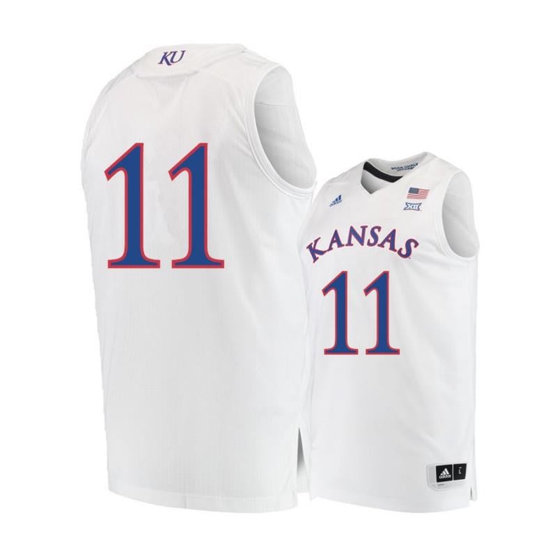 11 Josh Jackso White Kansas Jayhawks NCAA Jersey Men's