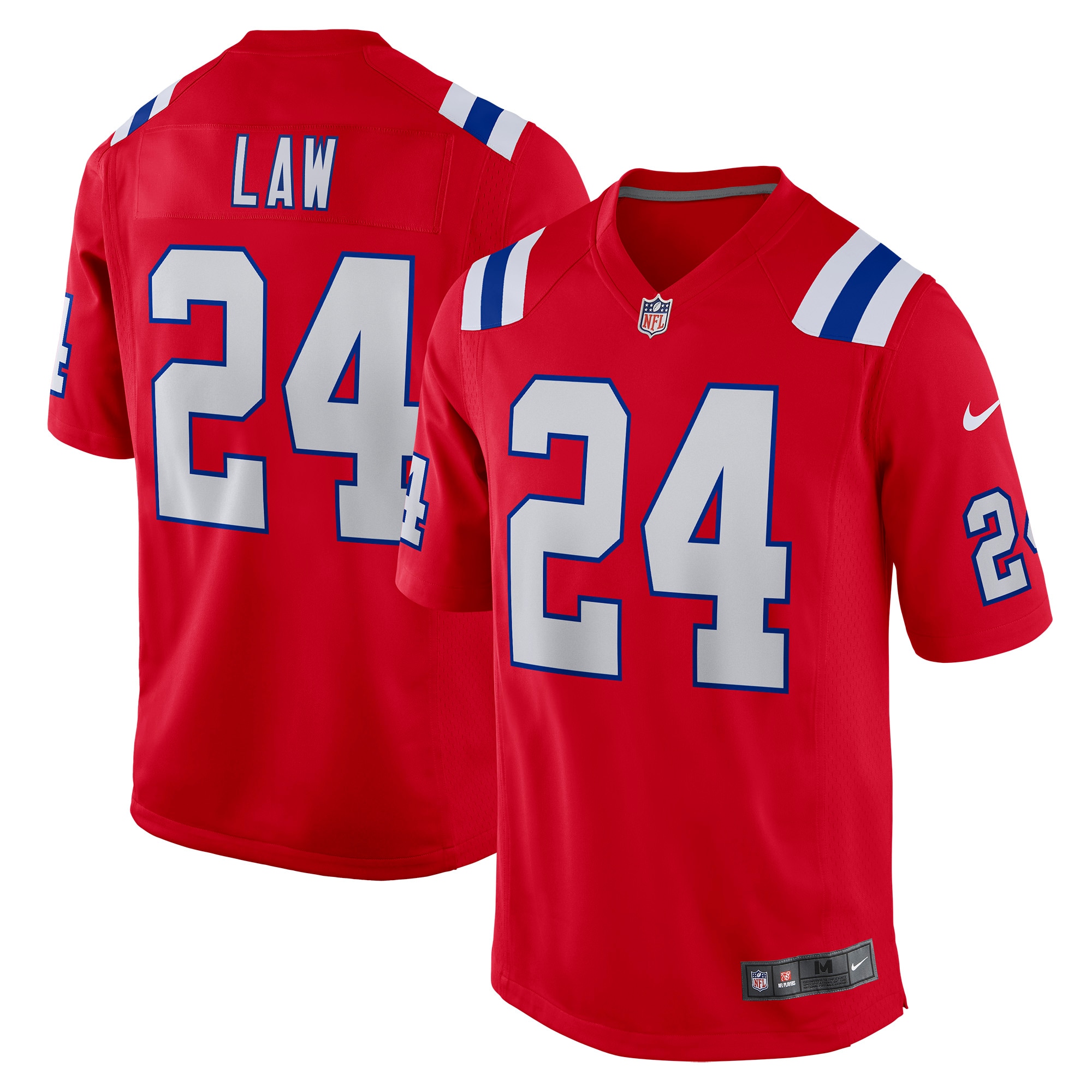 New England Patriots Ty Law Red Retired Player Alternate Game NFL Jersey Men's