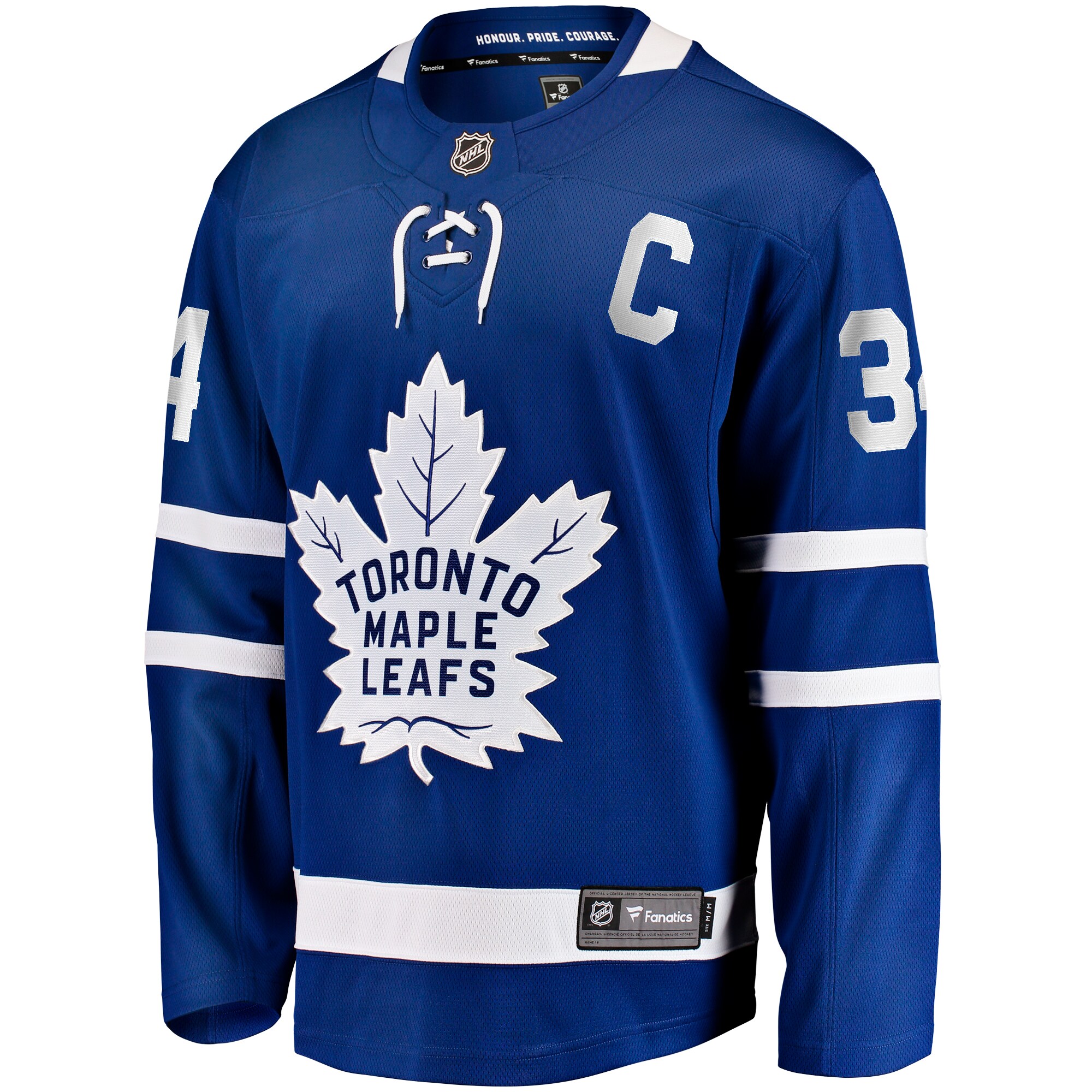 Toronto Maple Leafs Auston Matthews Blue Captain Patch Home Breakaway Player NHL Jersey Men's