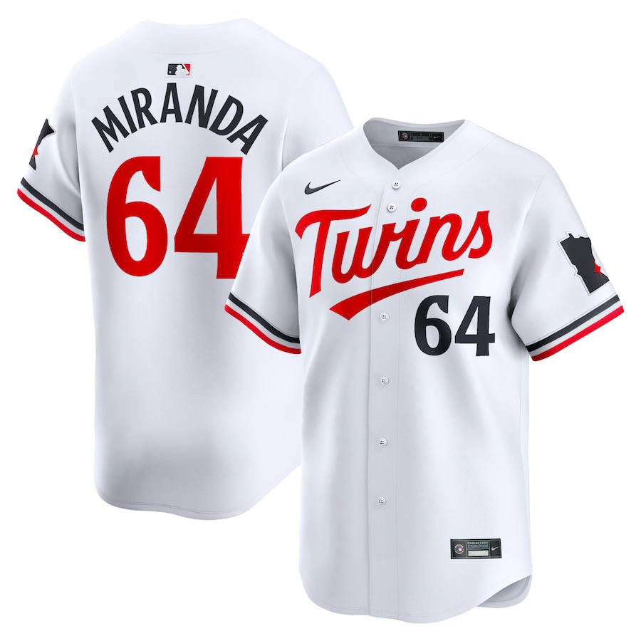 Jose Miranda 64 Minnesota Twins Home Limited Player White MLB Jersey Men's