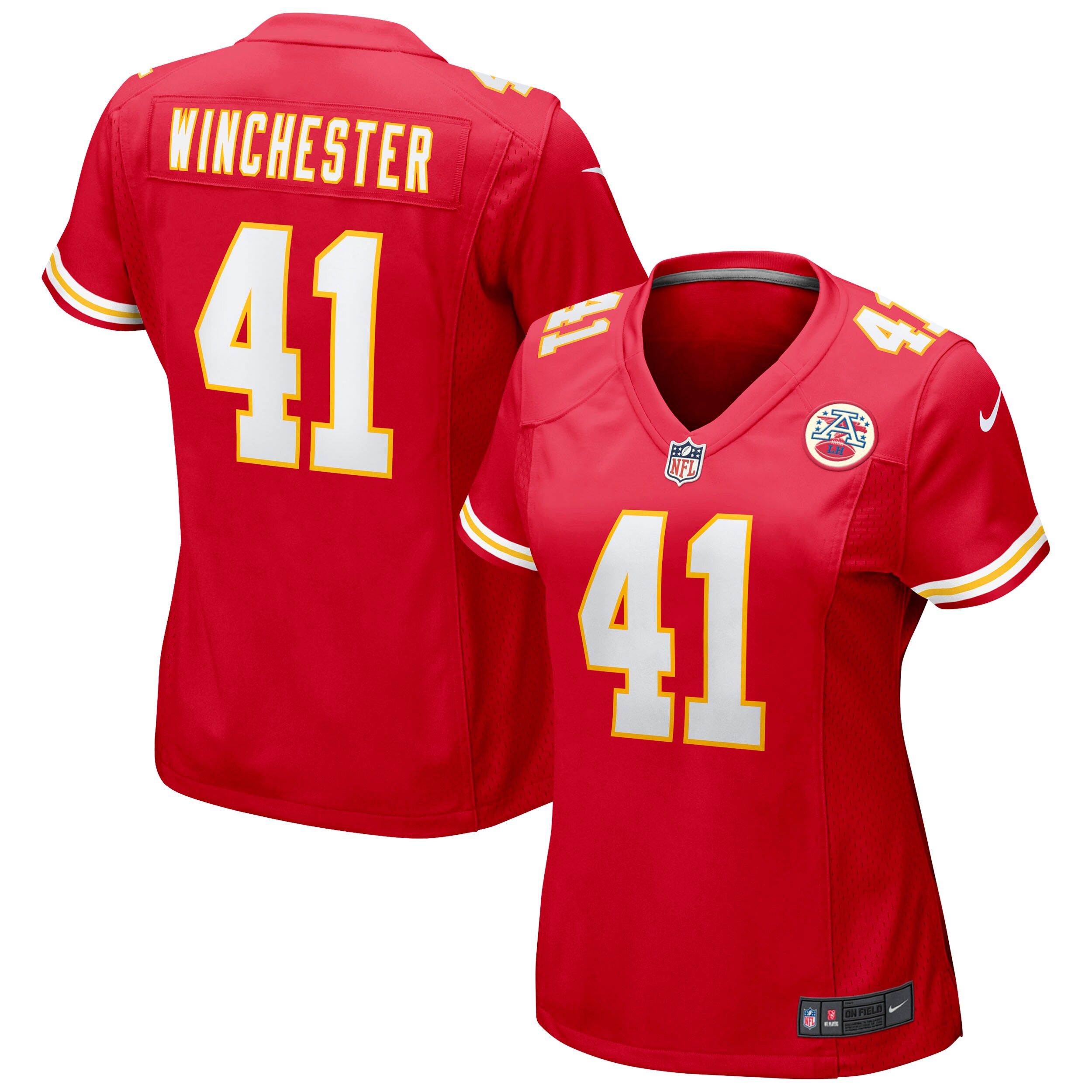Kansas City Chiefs James Winchester Red Game NFL Jersey Women's