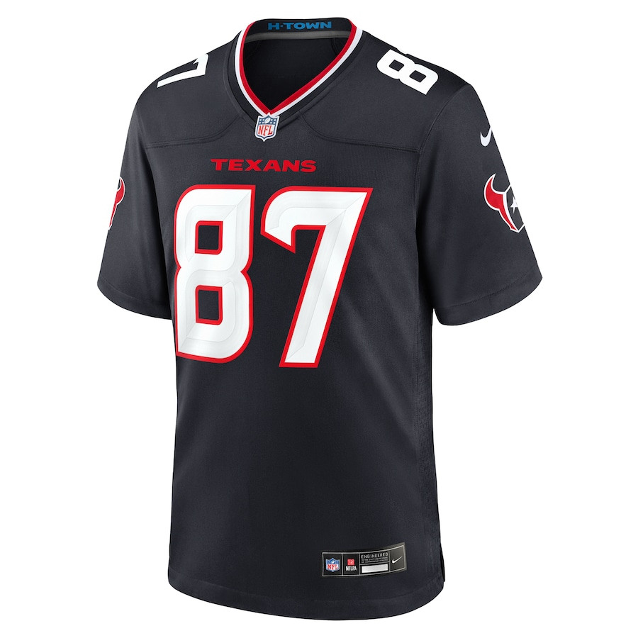 Cade Stover 87 Houston Texans Game Navy NFL Jersey Men's