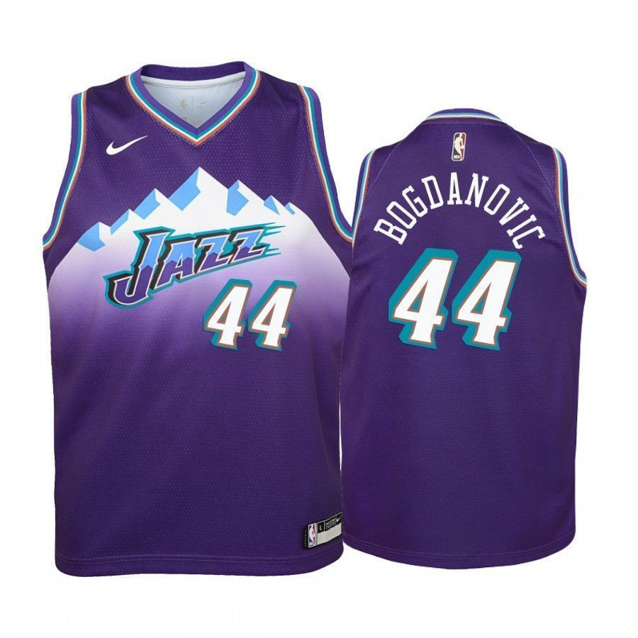 Bojan Bogdanovic Utah Jazz Hardwood Classics Purple NBA Jersey Youth