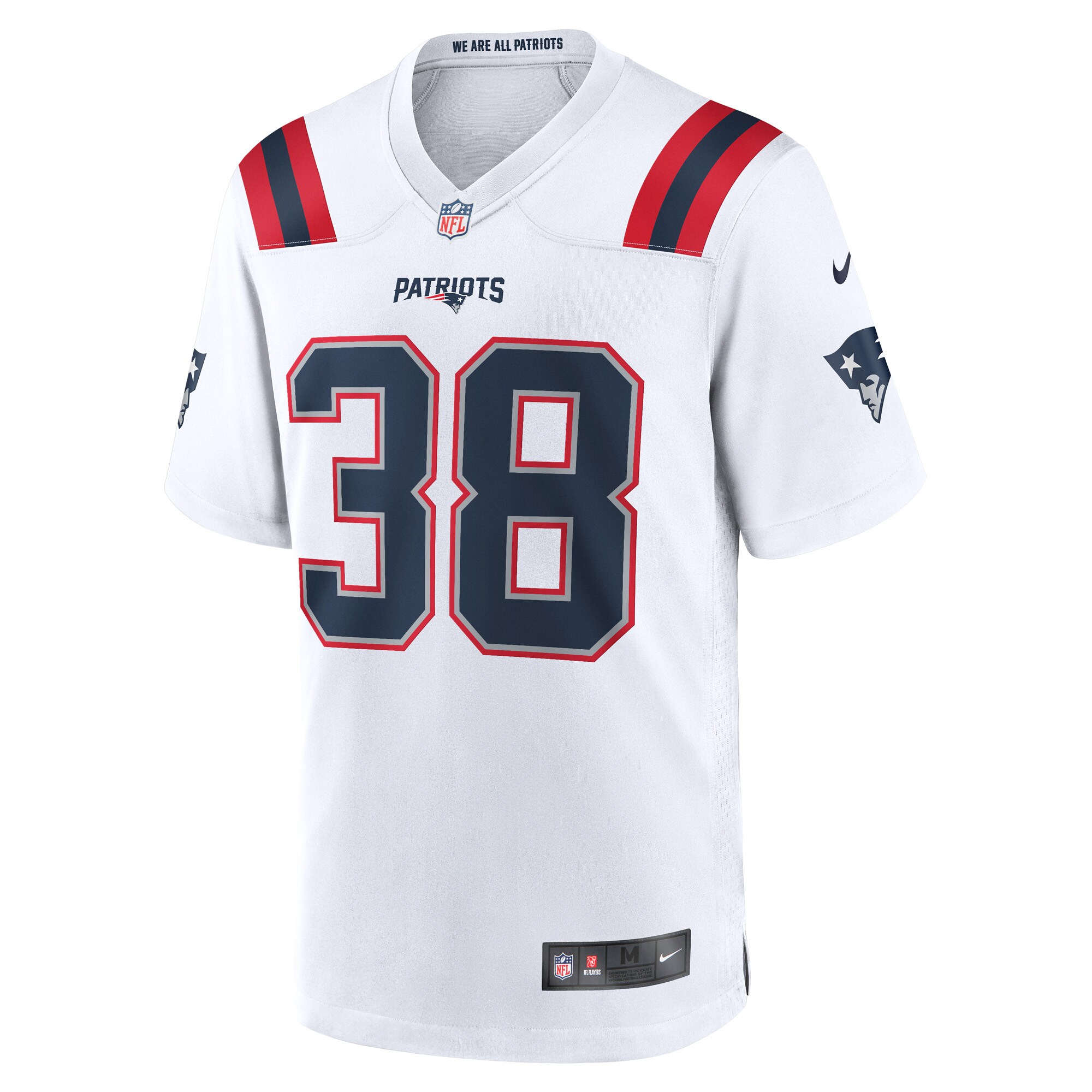 New England Patriots Rhamondre Stevenson White Game Player NFL Jersey Men's