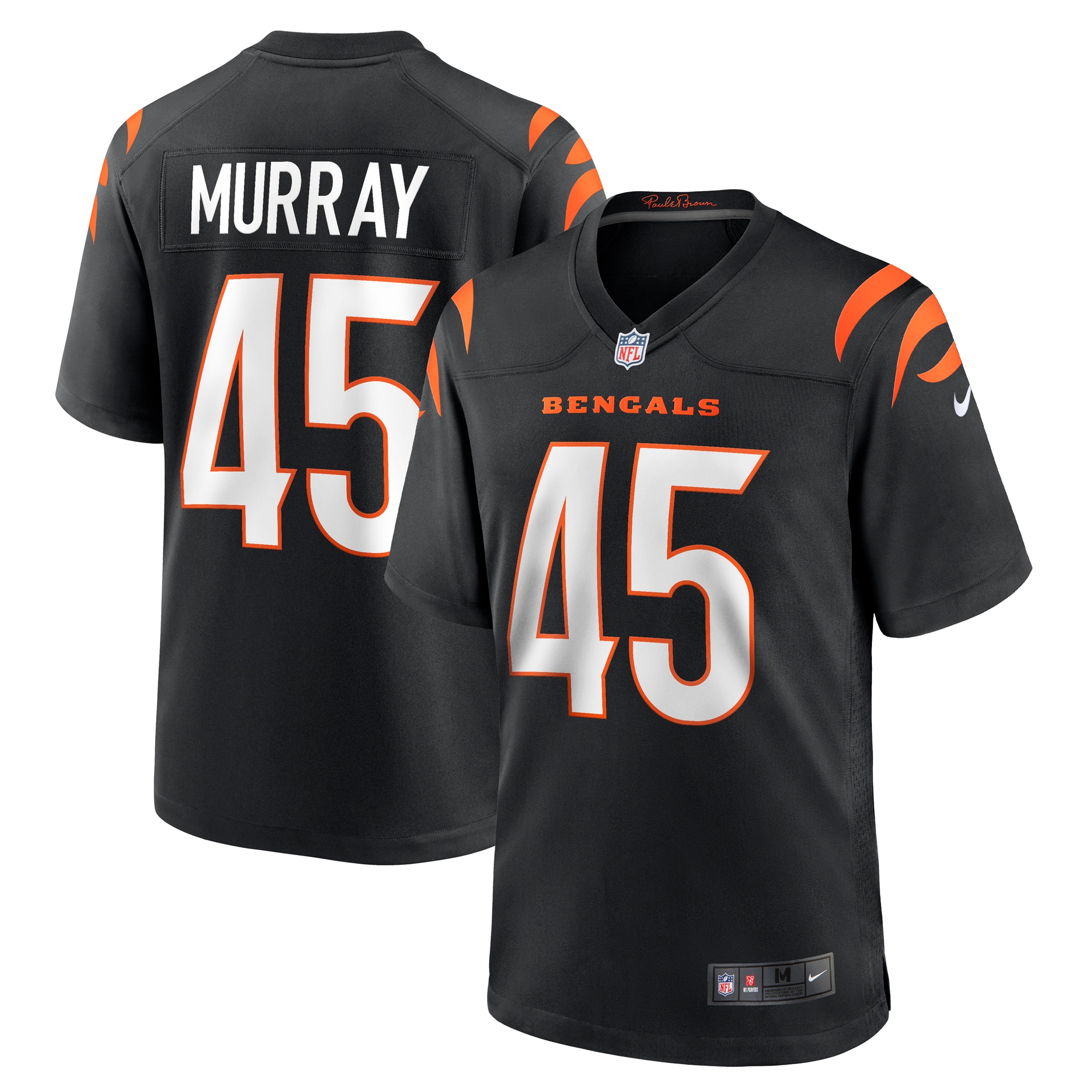 Cincinnati Bengals Tyler Murray Black Team Game NFL Jersey Men's