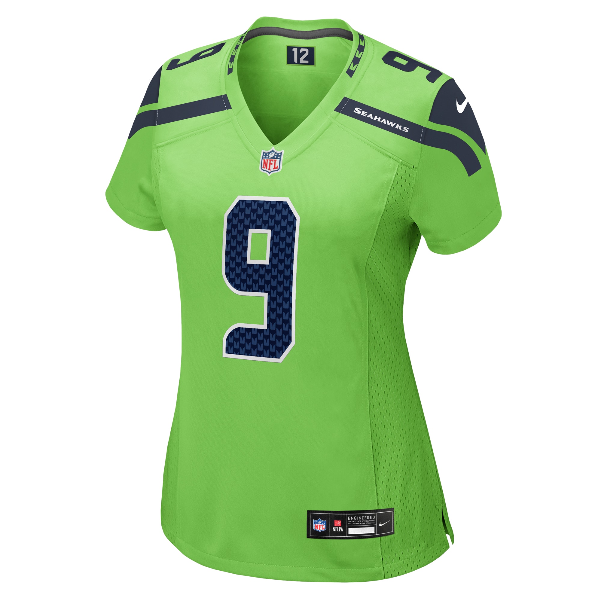 Seattle Seahawks Kenneth Walker III Neon Green Game NFL Jersey Women's