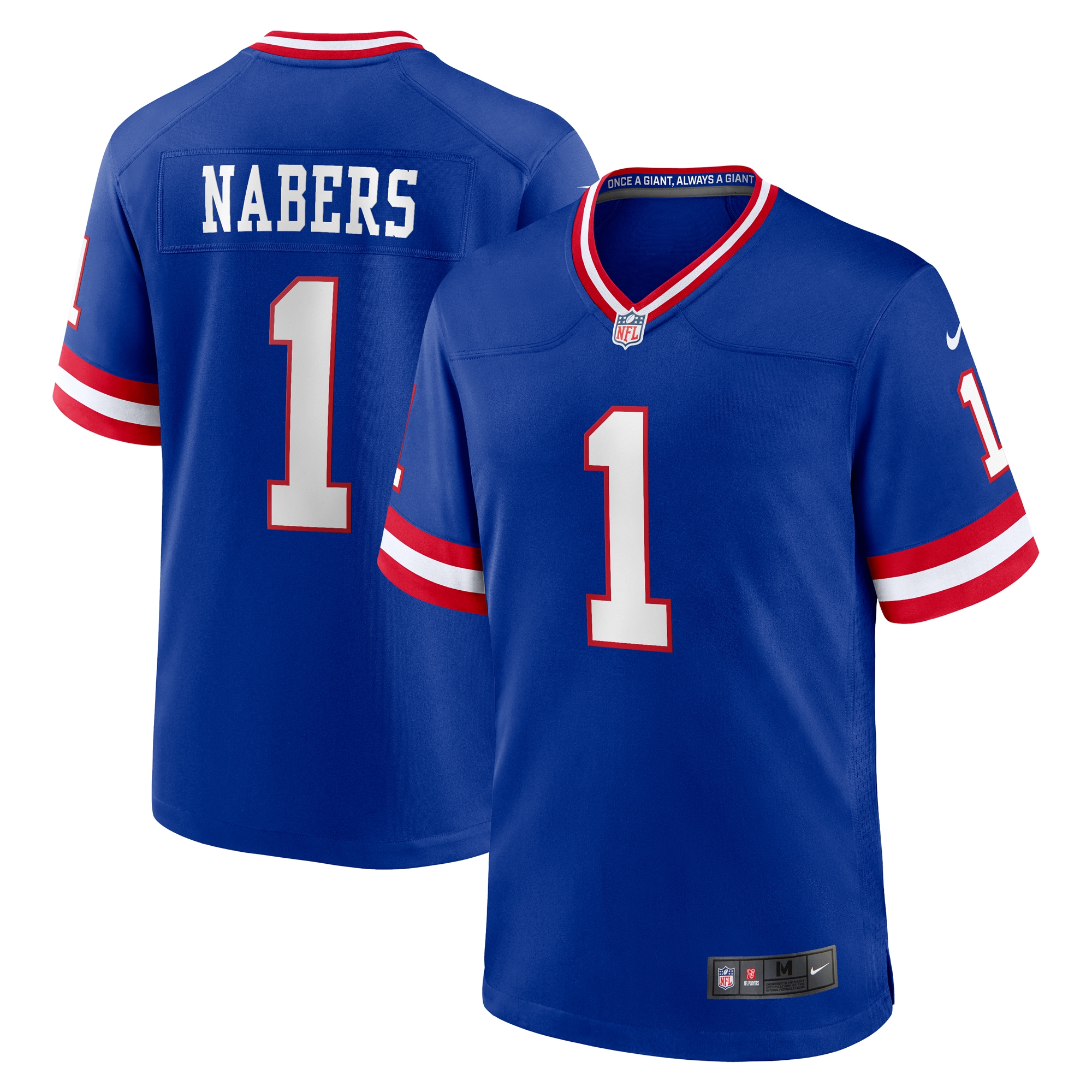 New York Giants Malik Nabers Royal 2nd Alternate Game NFL Jersey Men's