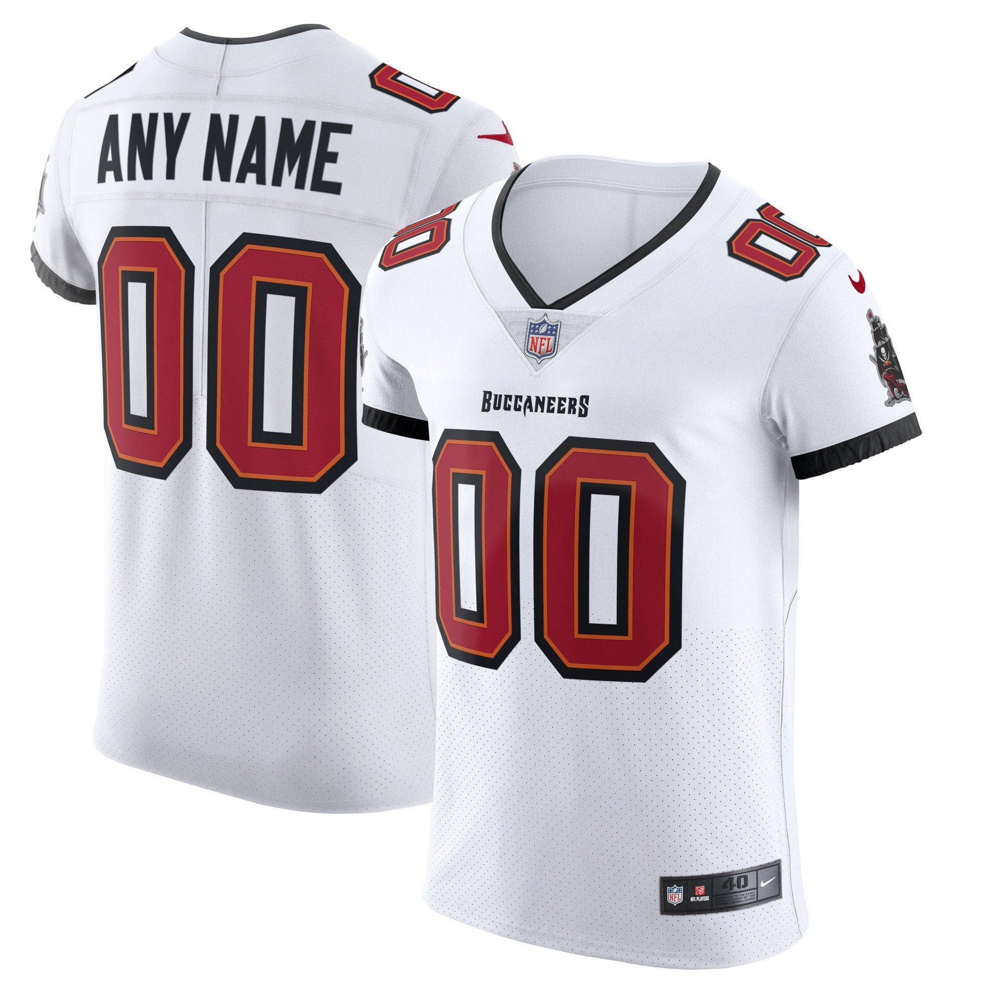 Tampa Bay Buccaneers White Vapor Elite Custom NFL Jersey Men's