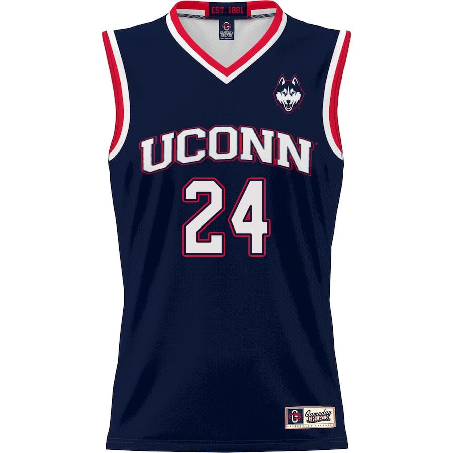 Jordan Hawkins 24 UConn Huskies Navy NCAA Jersey Men's