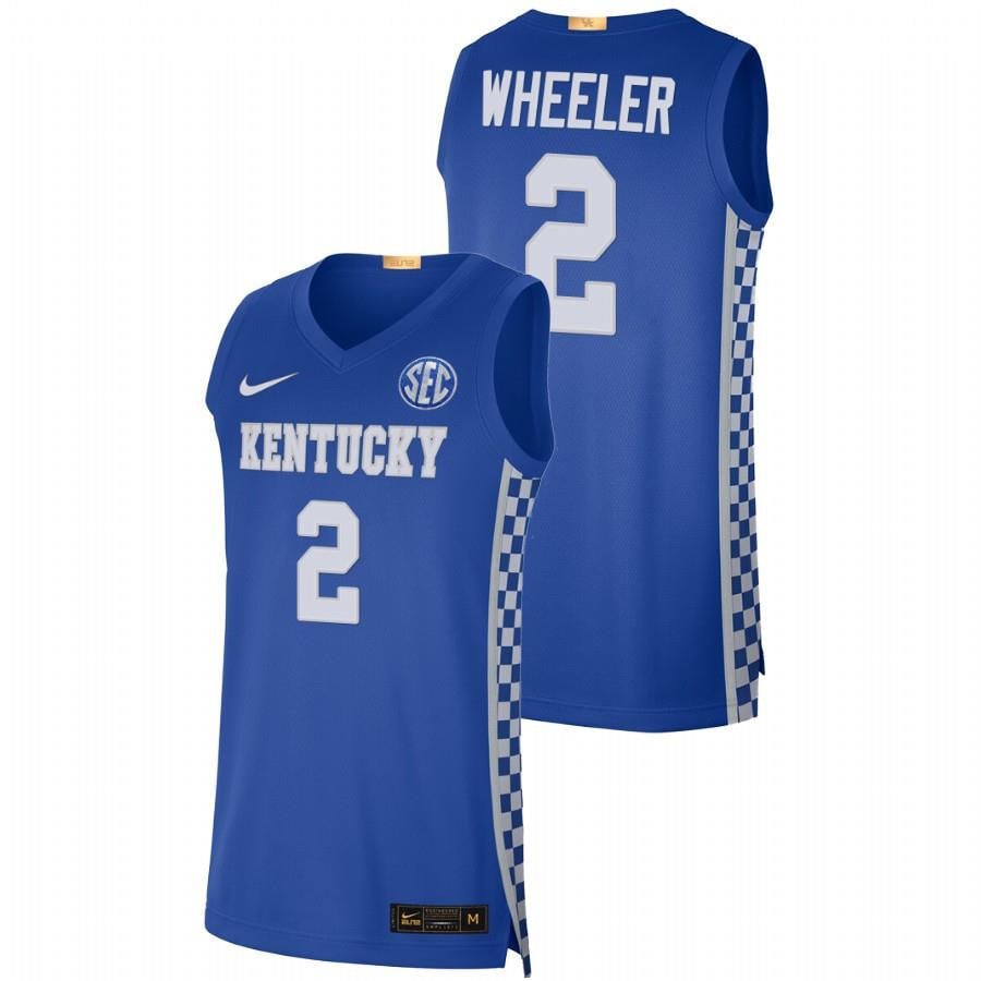 Sahvir Wheeler 2 Royal Kentucky Wildcats 2023 College NCAA Jersey Men's