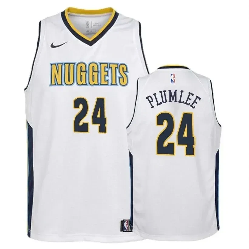 Denver Nuggets Mason Plumlee 24 Associatio White NBA Jersey Youth