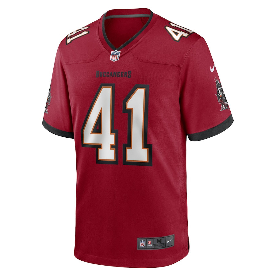 Ko Kieft 41 Tampa Bay Buccaneers Game Red NFL Jersey Men's