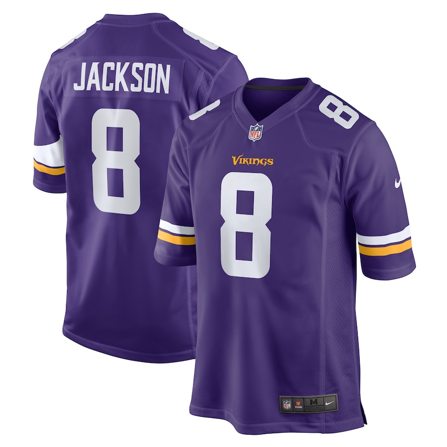 Trishton Jackson 8 Minnesota Vikings Game Purple NFL Jersey Men's
