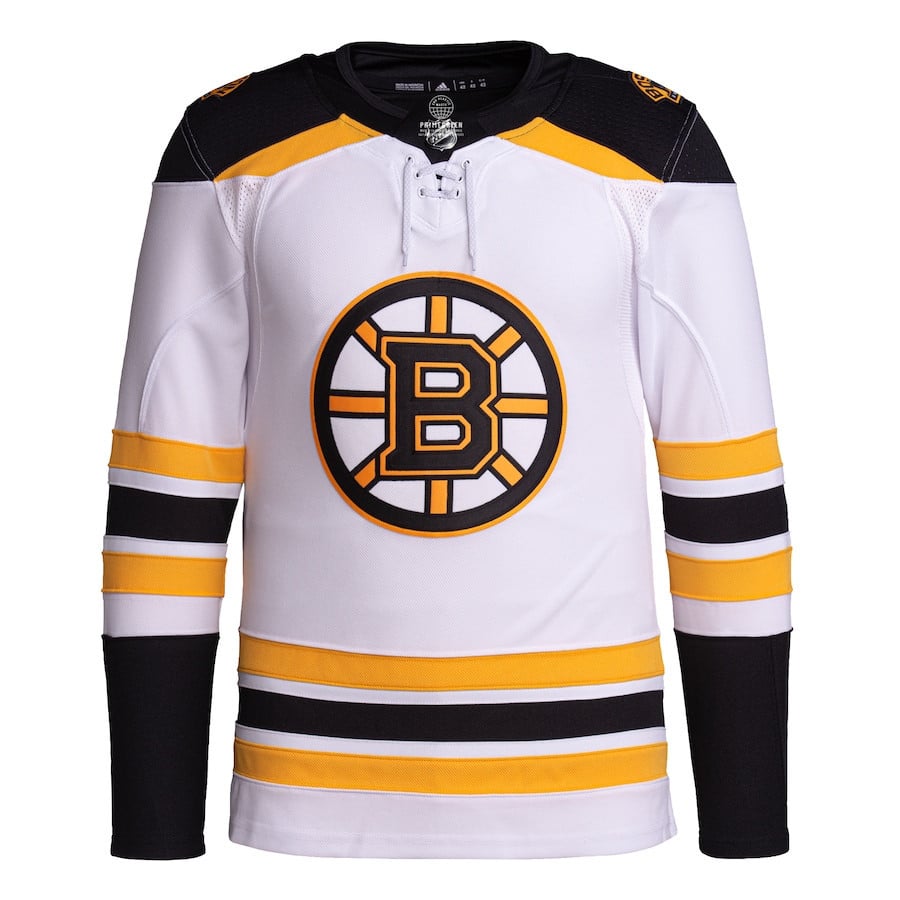 Boston Bruins Away Primegreen White NHL Jersey Men's