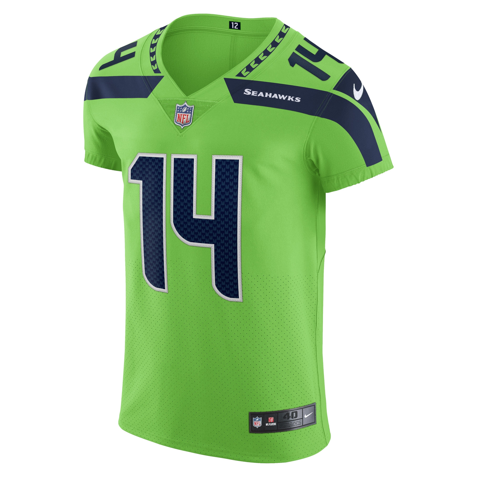 Seattle Seahawks DK Metcalf Neon Green Alternate Vapor Elite Player NFL Jersey Men's