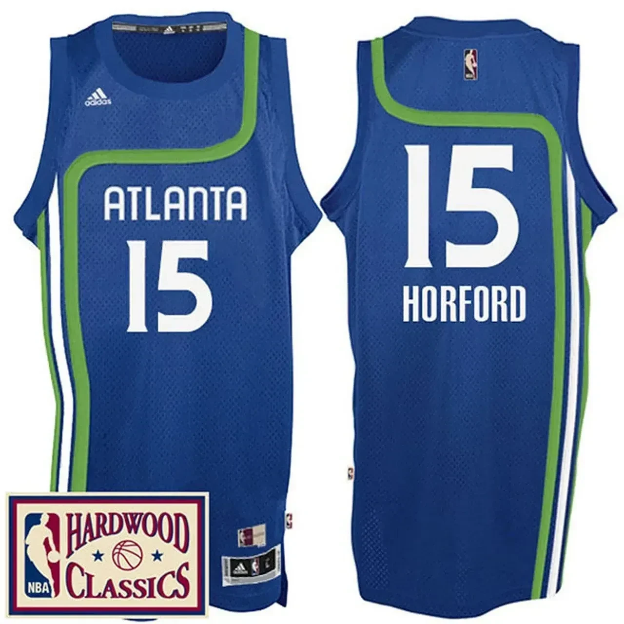2016-17 Season Atlanta Hawks 15 Hardwood Classics Throwback Royal Al Horford NBA Jersey Men's
