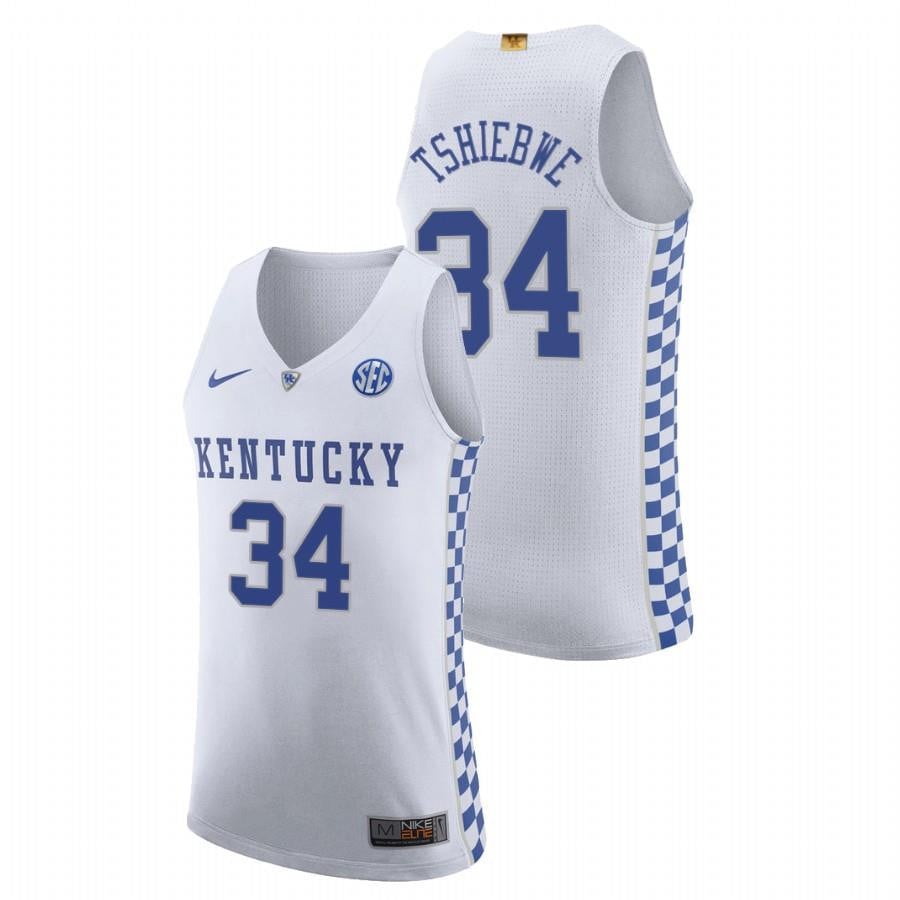 Oscar Tshiebwe 3 White Kentucky Wildcats 2023 College NCAA Jersey Men's