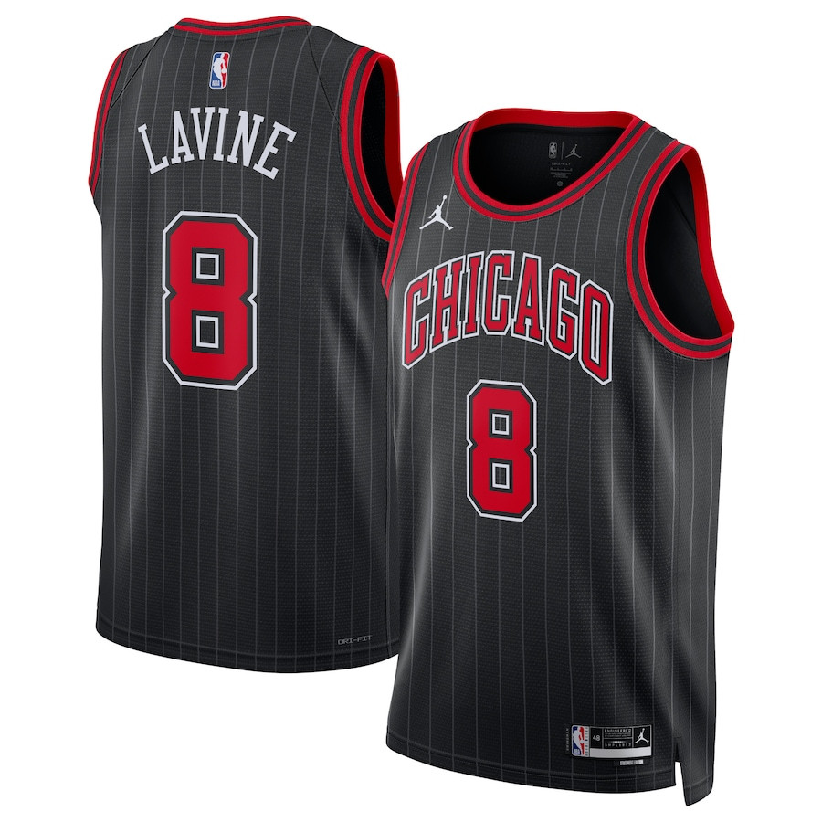 Zach LaVine 8 Chicago Bulls Unisex Swingman Statement Edition Black NBA Jersey Unisex