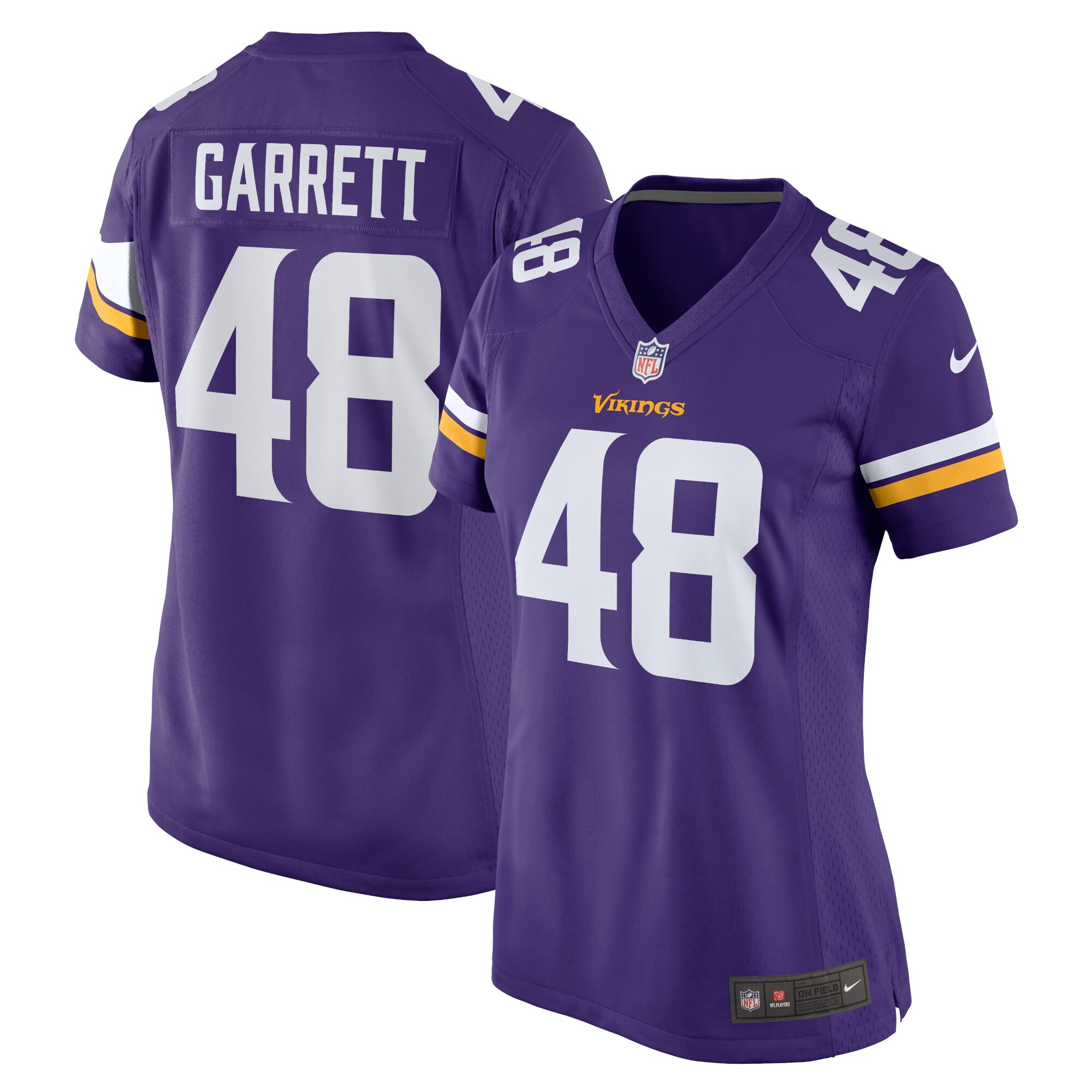 Minnesota Vikings Chris Garrett Purple Home Game Player NFL Jersey Women's