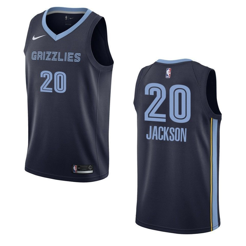 Memphis Grizzlies 20 Josh Jackson Icon Swingman Navy NBA Jersey Men's