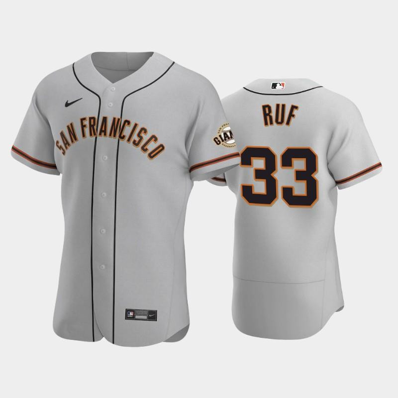 #33 Darin Ruf Gray Road San Francisco Giants MLB Jersey Men's