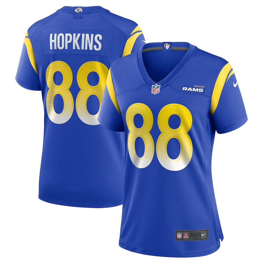 Brycen Hopkins 88 Los Angeles Rams Game Royal NFL Jersey Women's