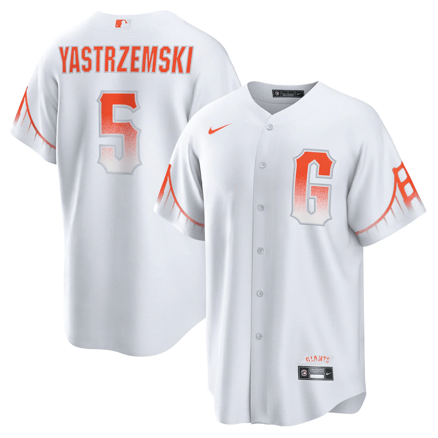 Mike Yastrzemski 5 San Francisco Giants City Connect White MLB Jersey Men's