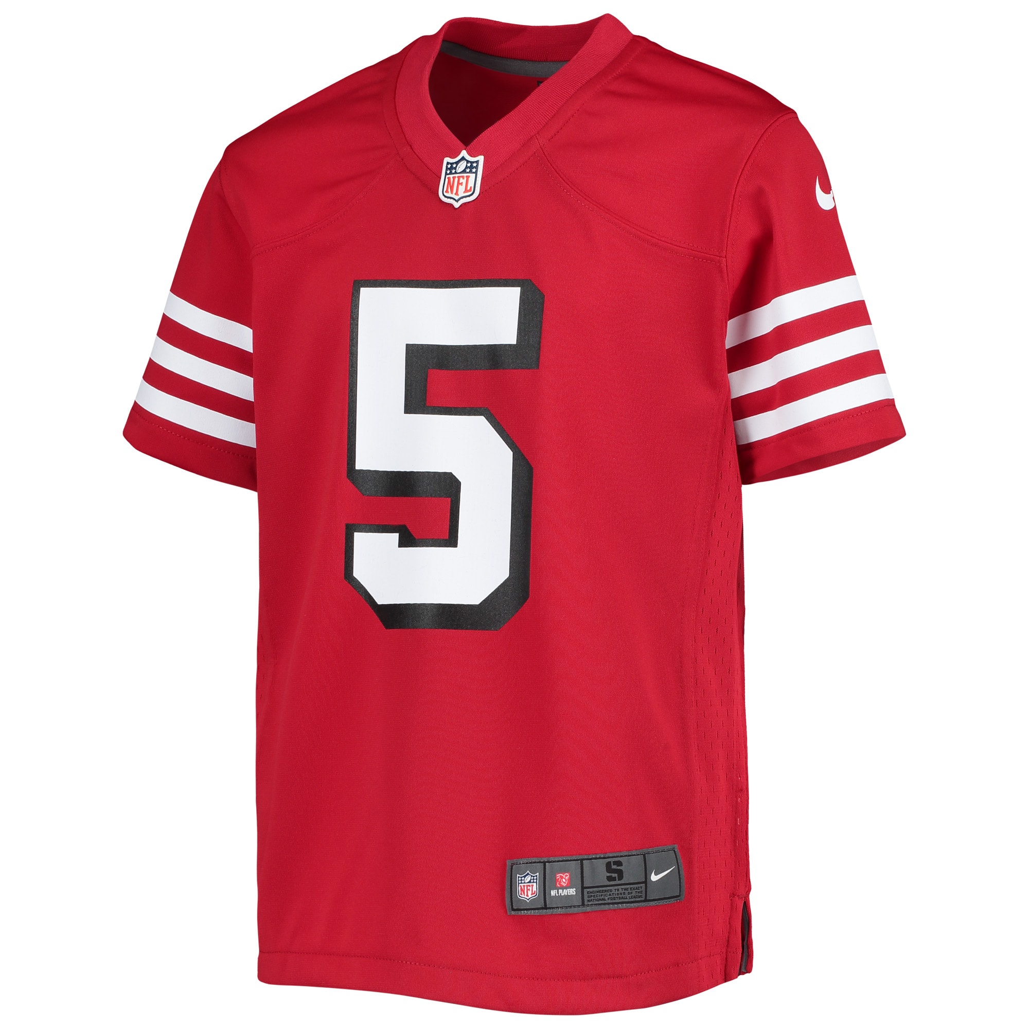 San Francisco 49ers Trey Lance Scarlet Game NFL Jersey Youth