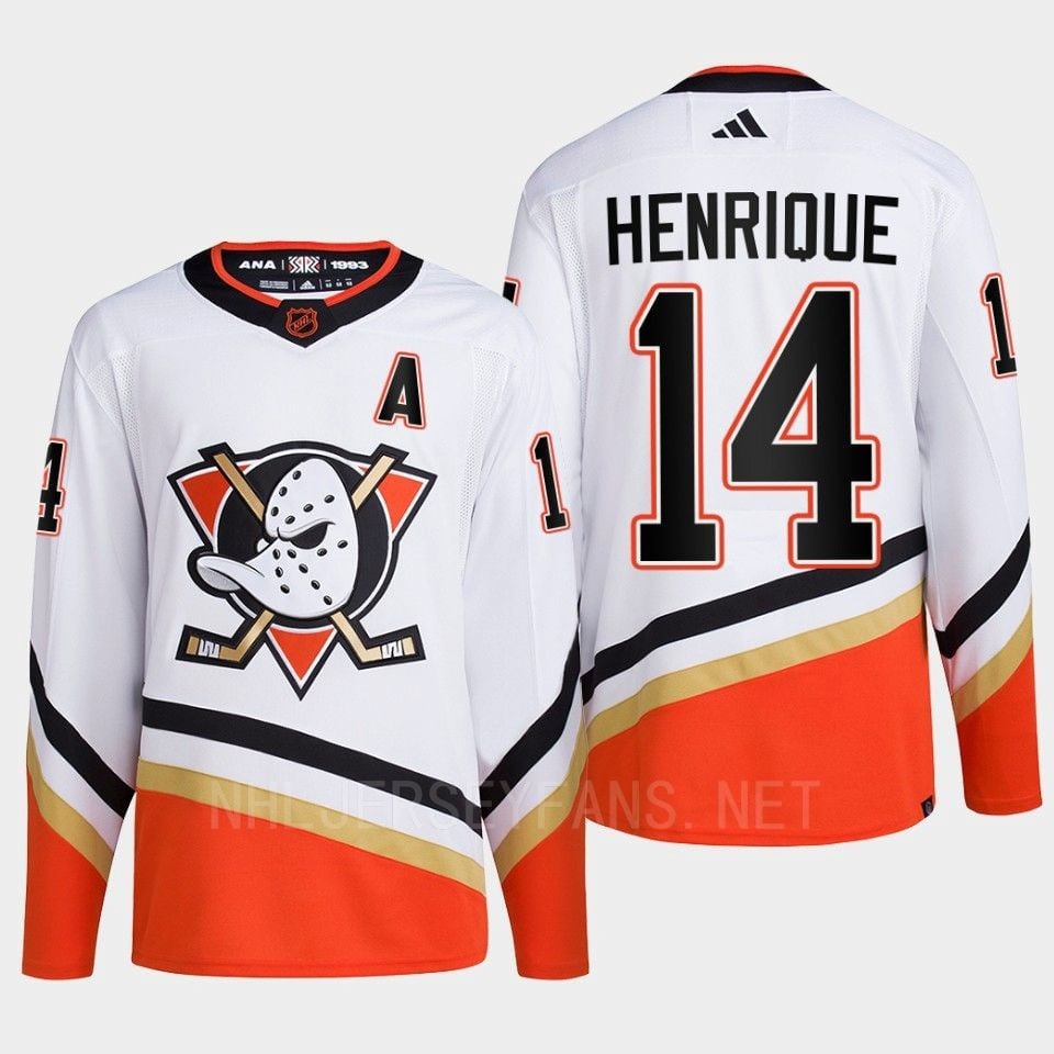 Anaheim Ducks 2022 Reverse Retro 2.0 Adam Henrique 14 White Primegreen NHL Jersey Men's
