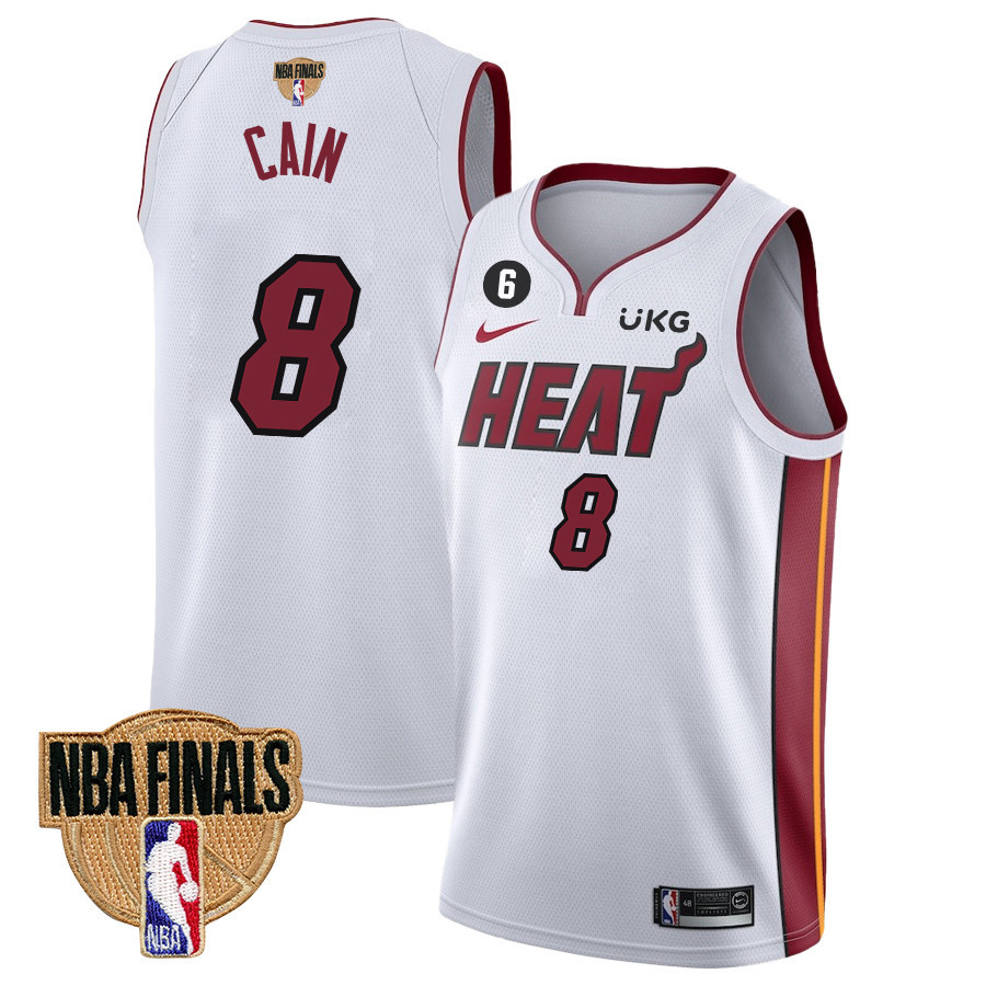 Jamal Cain 8 Miami Heat Final Champions 2023 Swingman White NBA Jersey Men's
