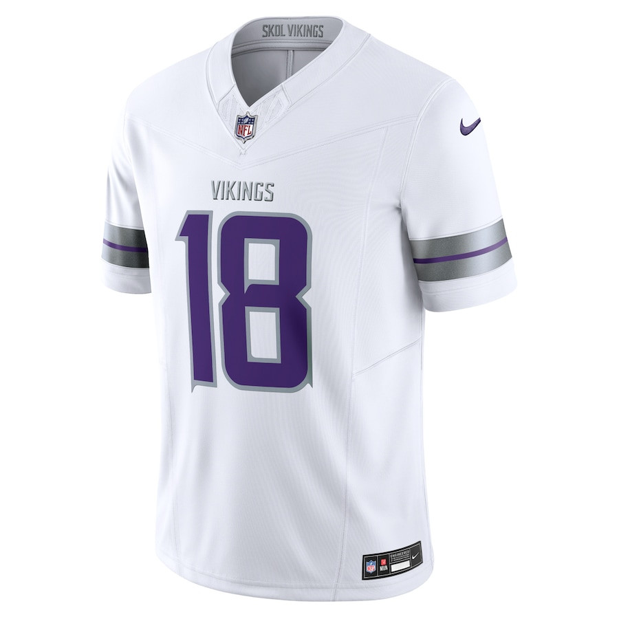 Justin Jefferson 18 Minnesota Vikings Alternate Vapor F.U.S.E. Limited White NFL Jersey Men's