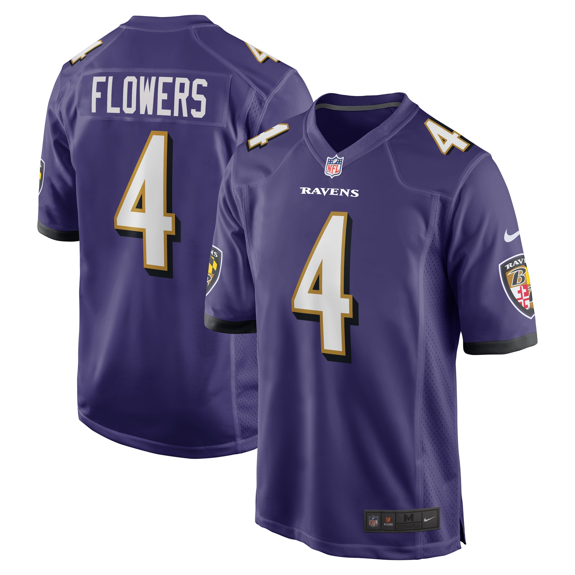 Baltimore Ravens Zay Flowers Purple Game NFL Jersey Men's