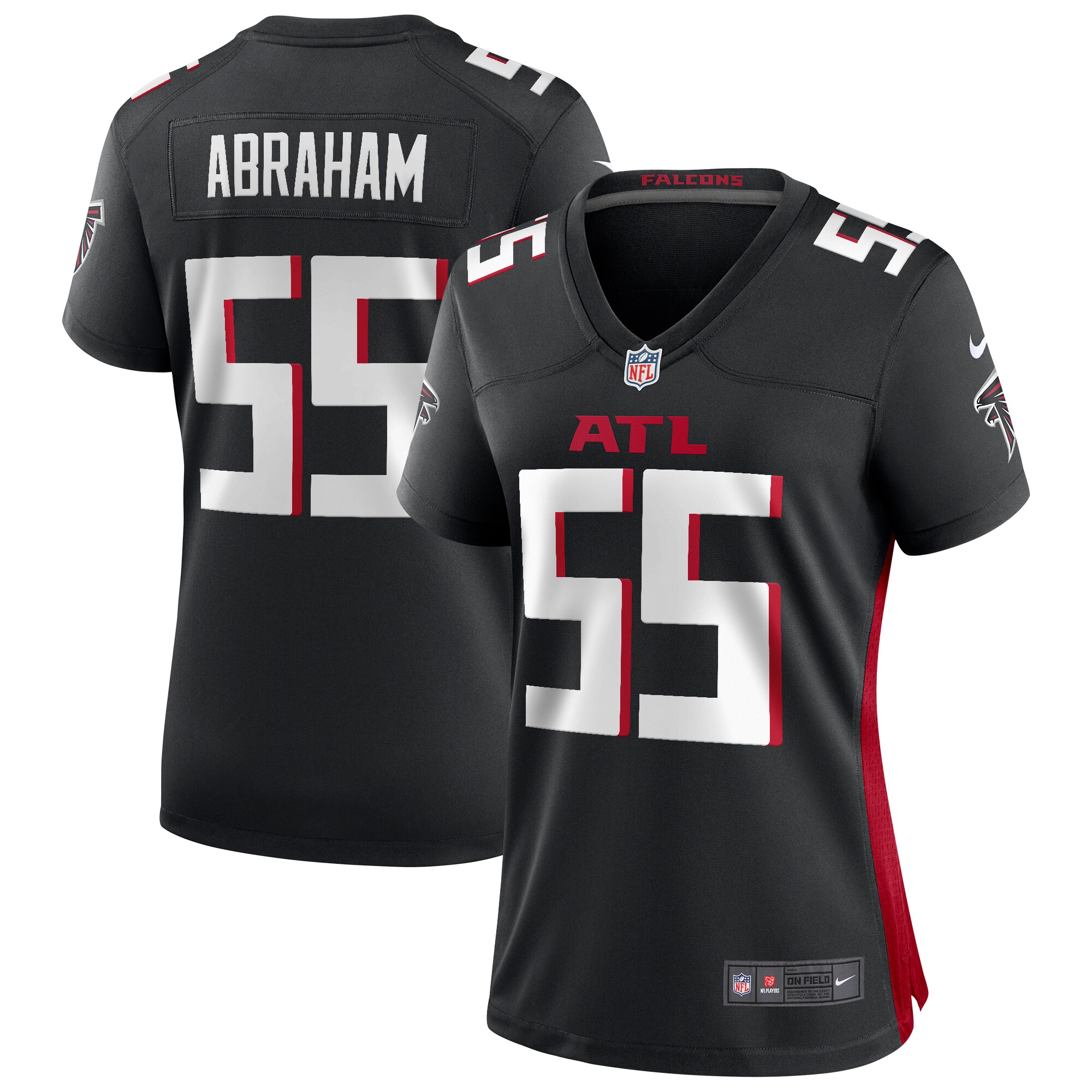 Atlanta Falcons John Abraham Black Game Retired Player NFL Jersey Women's