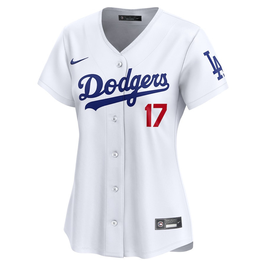 Shohei Ohtani 17 Los Angeles Dodgers Home White MLB Jersey Women's
