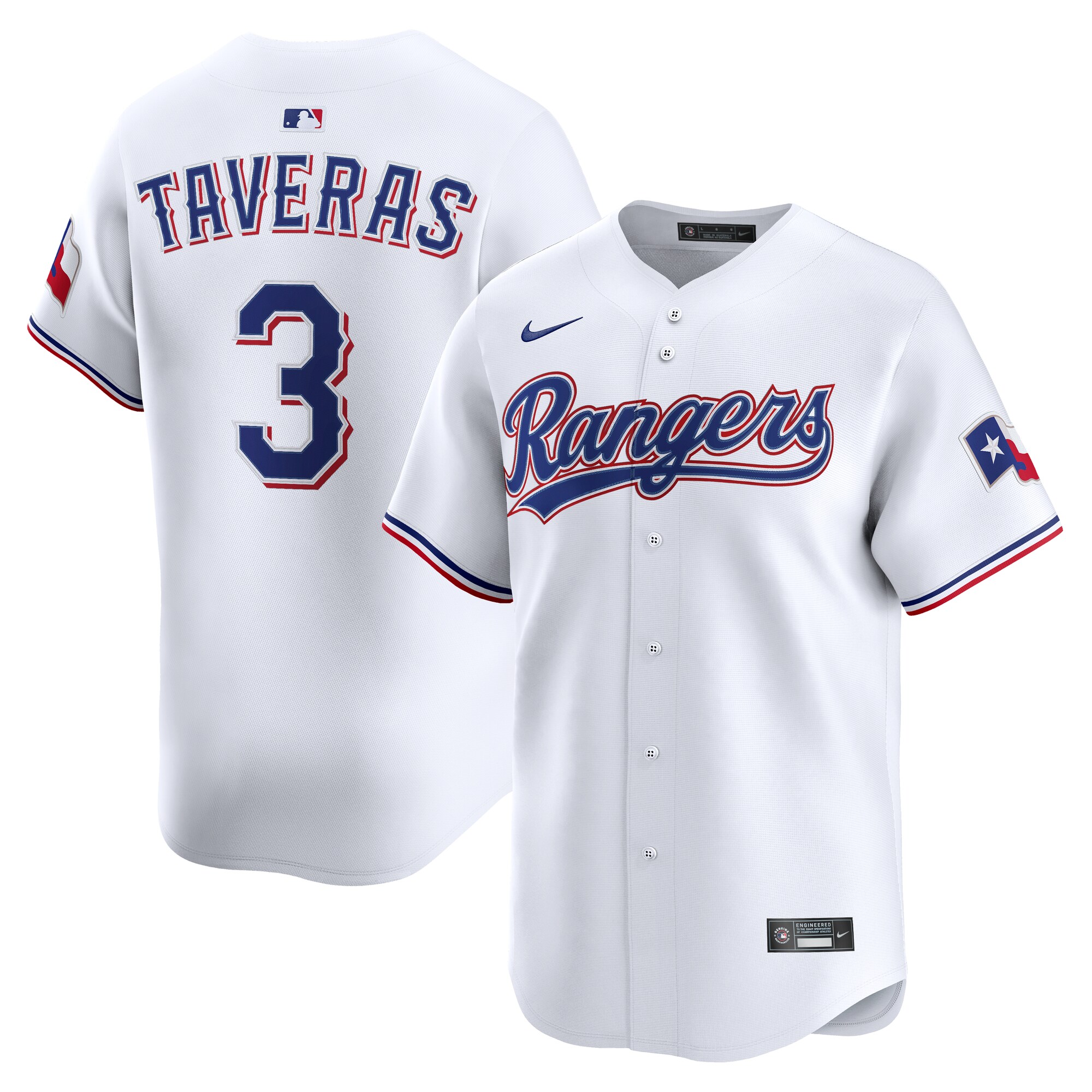Texas Rangers Leody Taveras White Alternate Limited Player MLB Jersey Men's