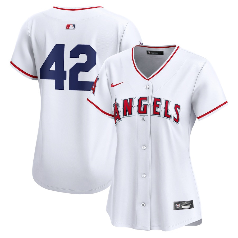 Los Angeles Angels 2024 Jackie Robinson Day Home Limited White MLB Jersey Women's