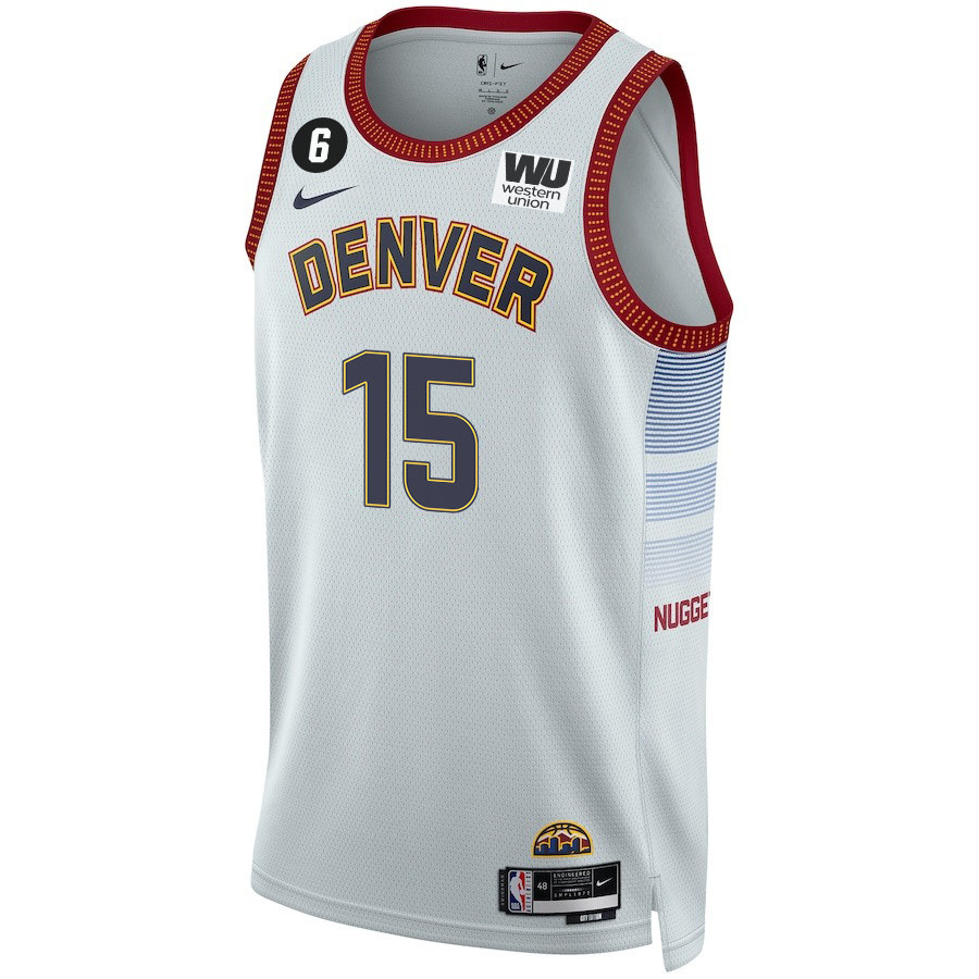 Nikola Jokic 15 Denver Nuggets Final Champions 2023 Swingma White NBA Jersey Youth