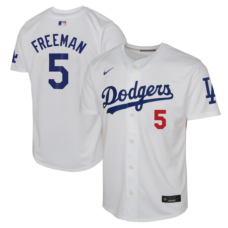 Freddie Freeman 5 Los Angeles Dodgers Home Limited Player White MLB Jersey Youth