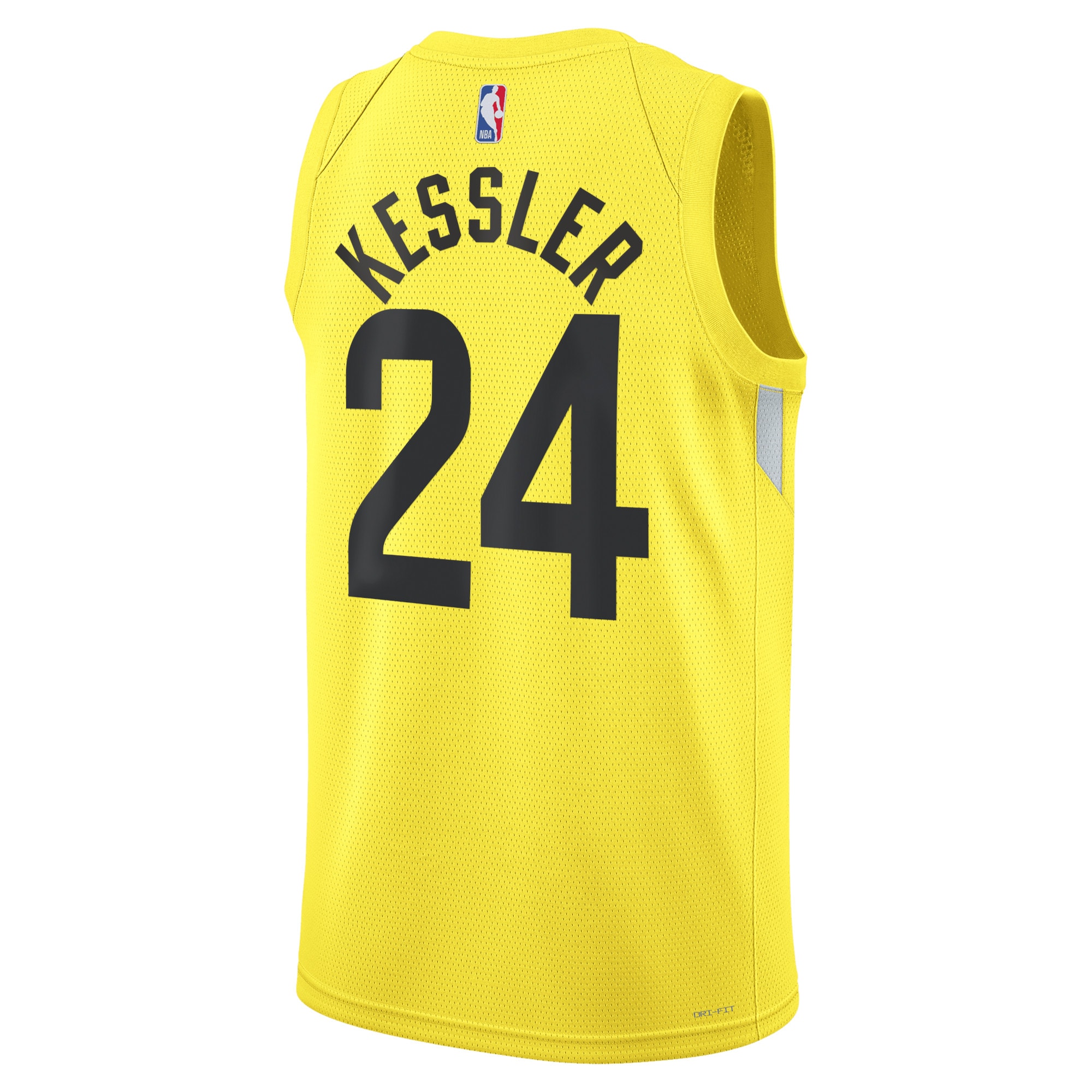 Utah Jazz Icon Edition Swingman Gold Walker Kessle Unisex NBA Jersey Unisex