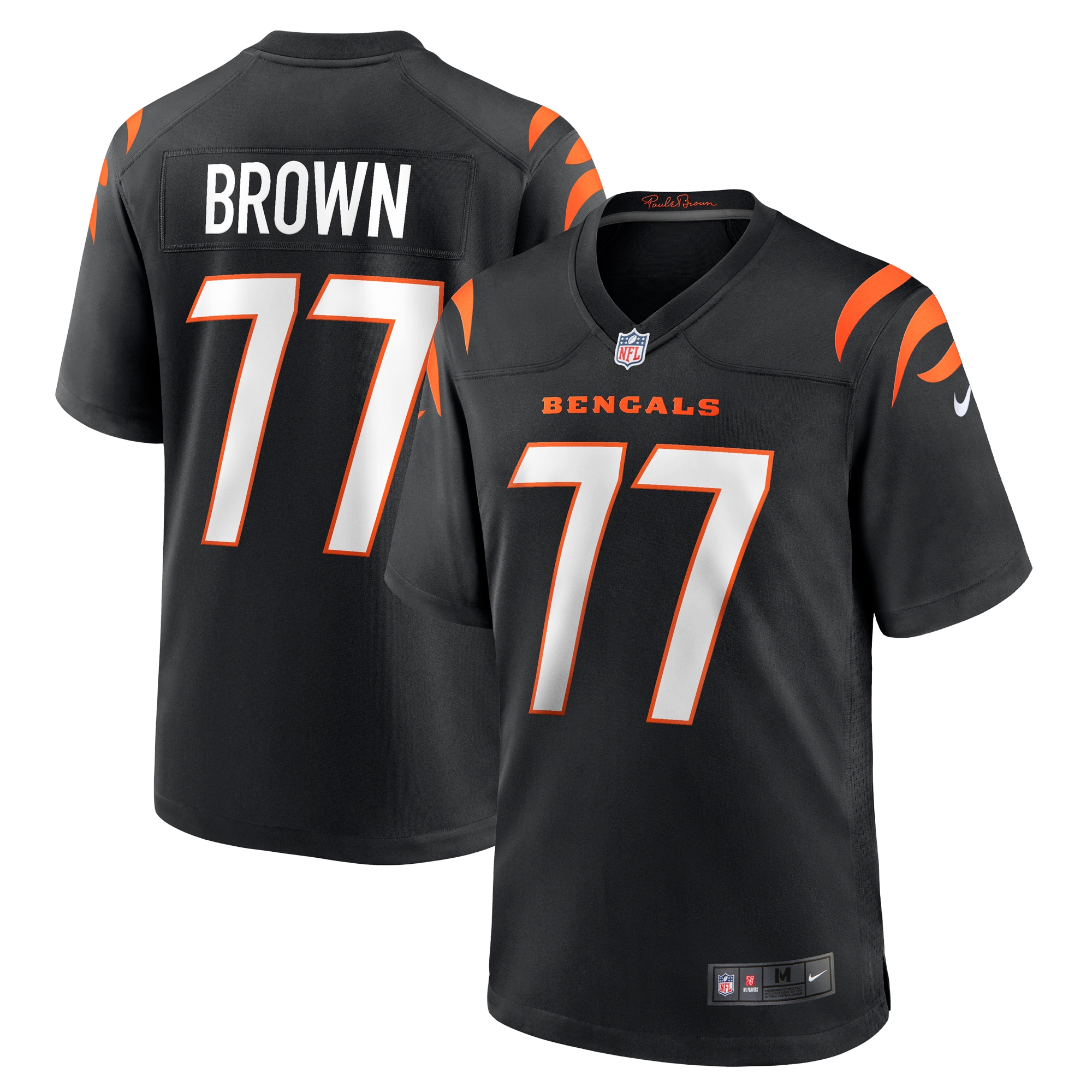 Cincinnati Bengals Trent Brown Black Game NFL Jersey Men's