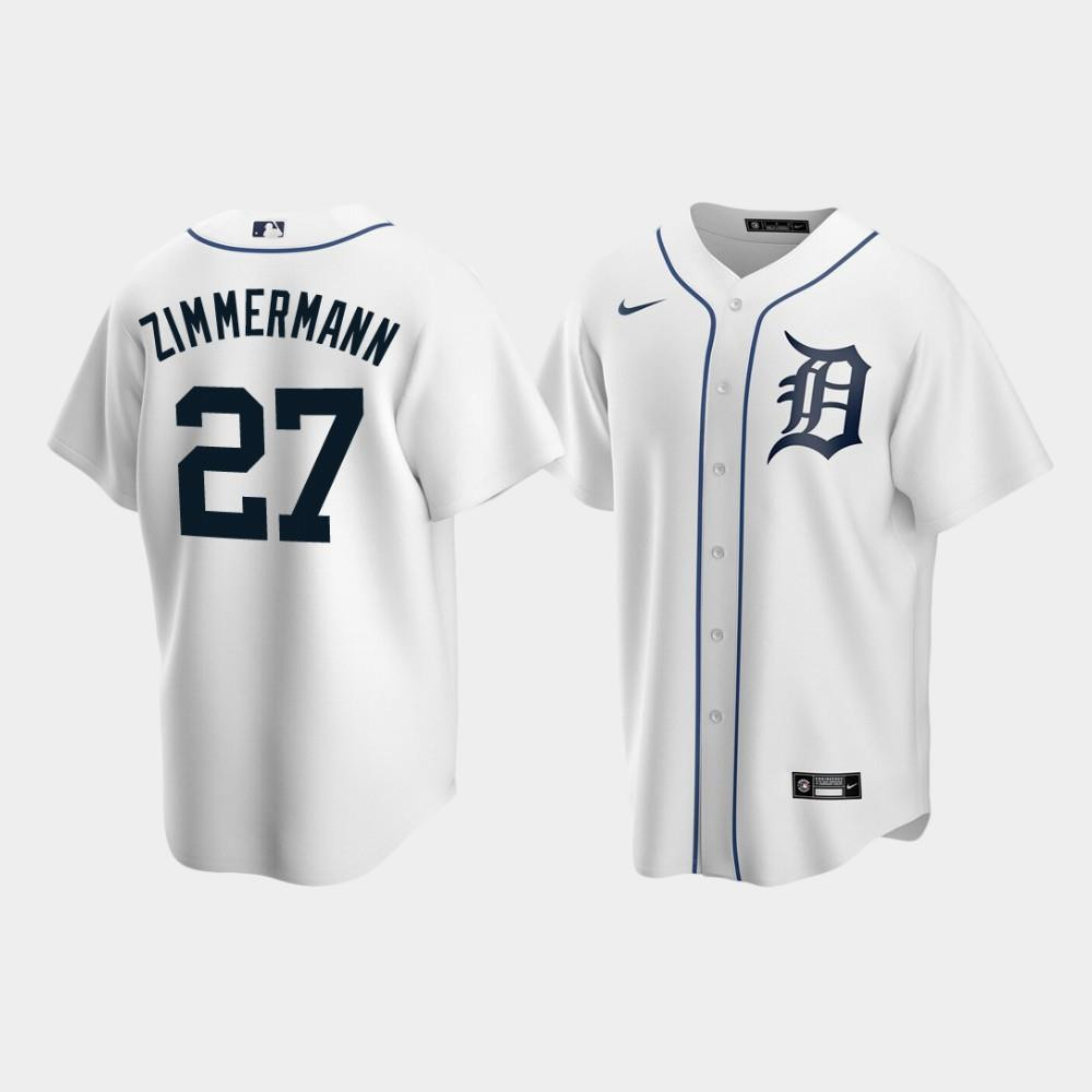 Detroit Tigers 27 Jordan Zimmermann White Home MLB Jersey Men's