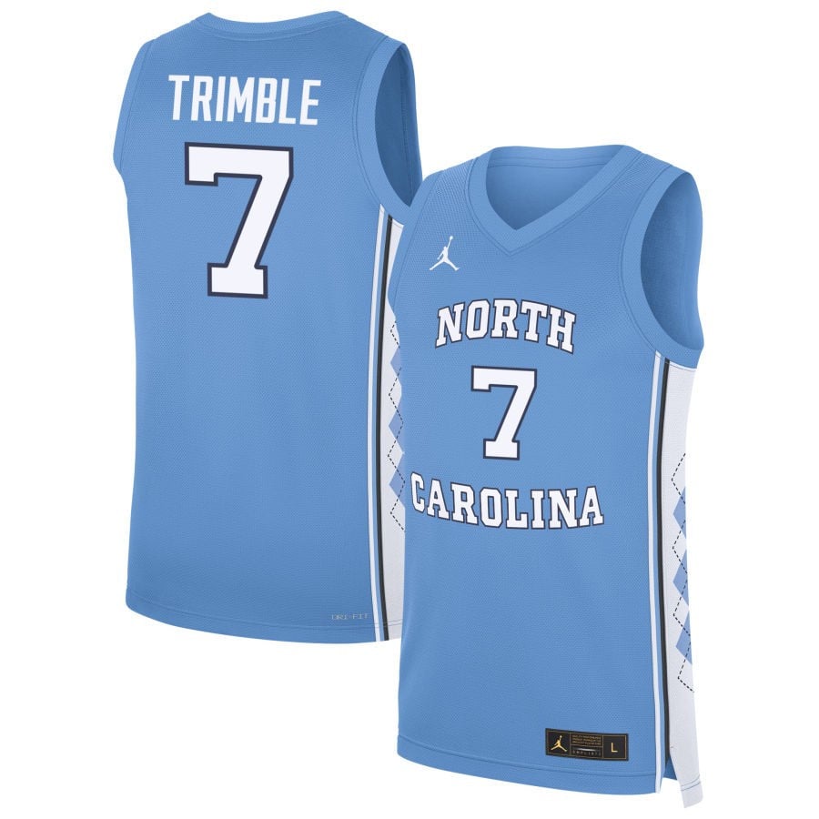 Seth Trimble 7 North Carolina Tar Heels Carolina Blue NCAA Jersey Men's
